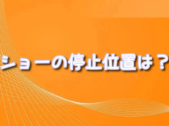 ザ・ヴィランズ・ハロウィーンショー　停止位置 ルート