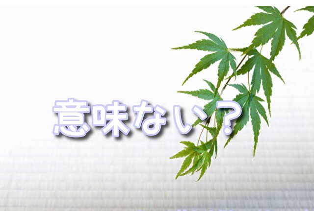 浄水器　意味ない